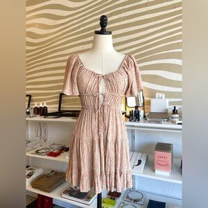 Olivaceous rayon floral micro mini dress size SMALL